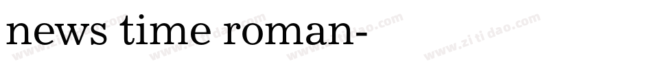 news time roman字体转换